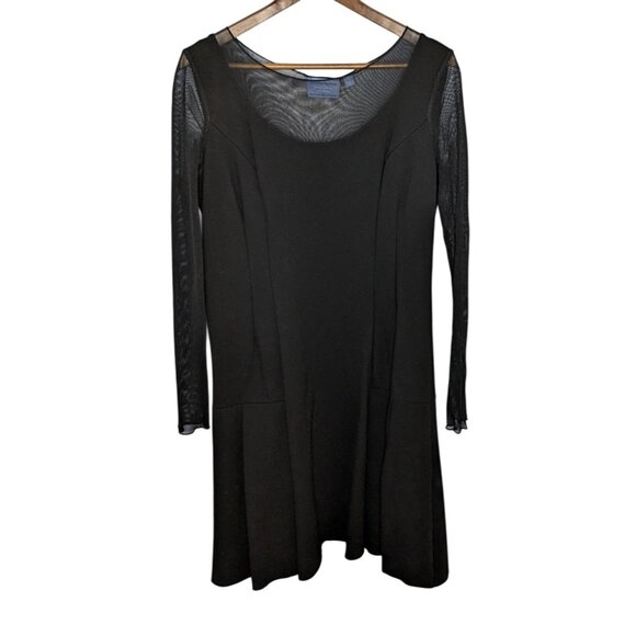 Simply Vera Dresses & Skirts - Vera Wang dress Midi Fit & Flare Illusion top dress Lg